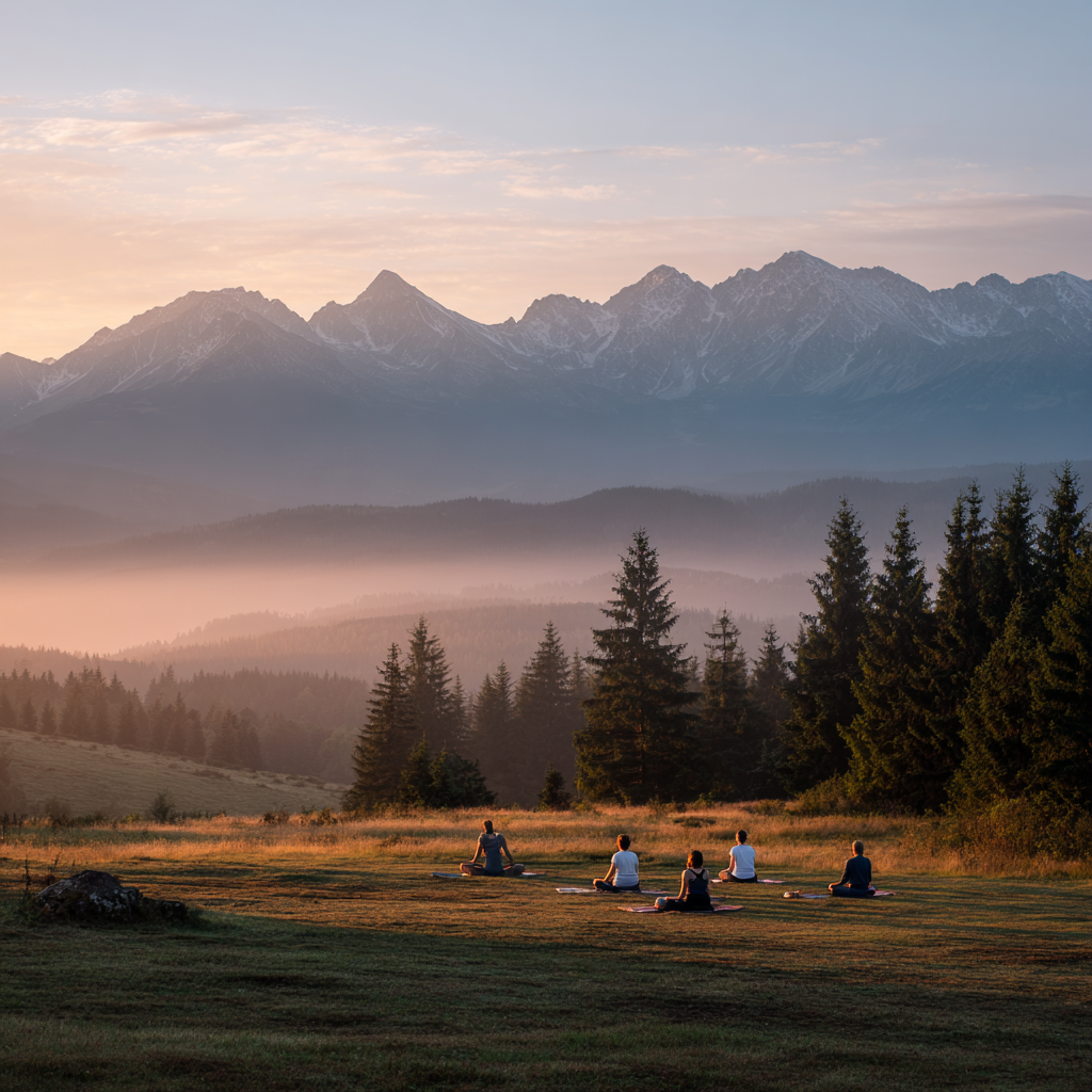 Інструктор допомагає учневі виконати асану